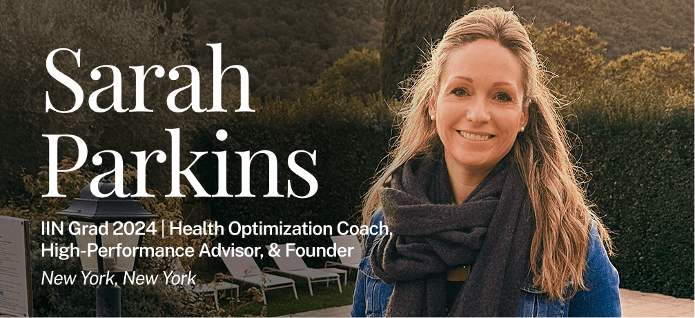 Sarah Perkins | Graduada del IIN en 2024