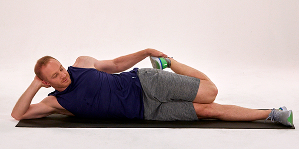 Lying quad stretch