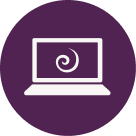 computer icon purple