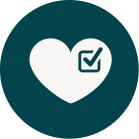 heart check icon agave