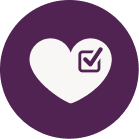 heart icon purple